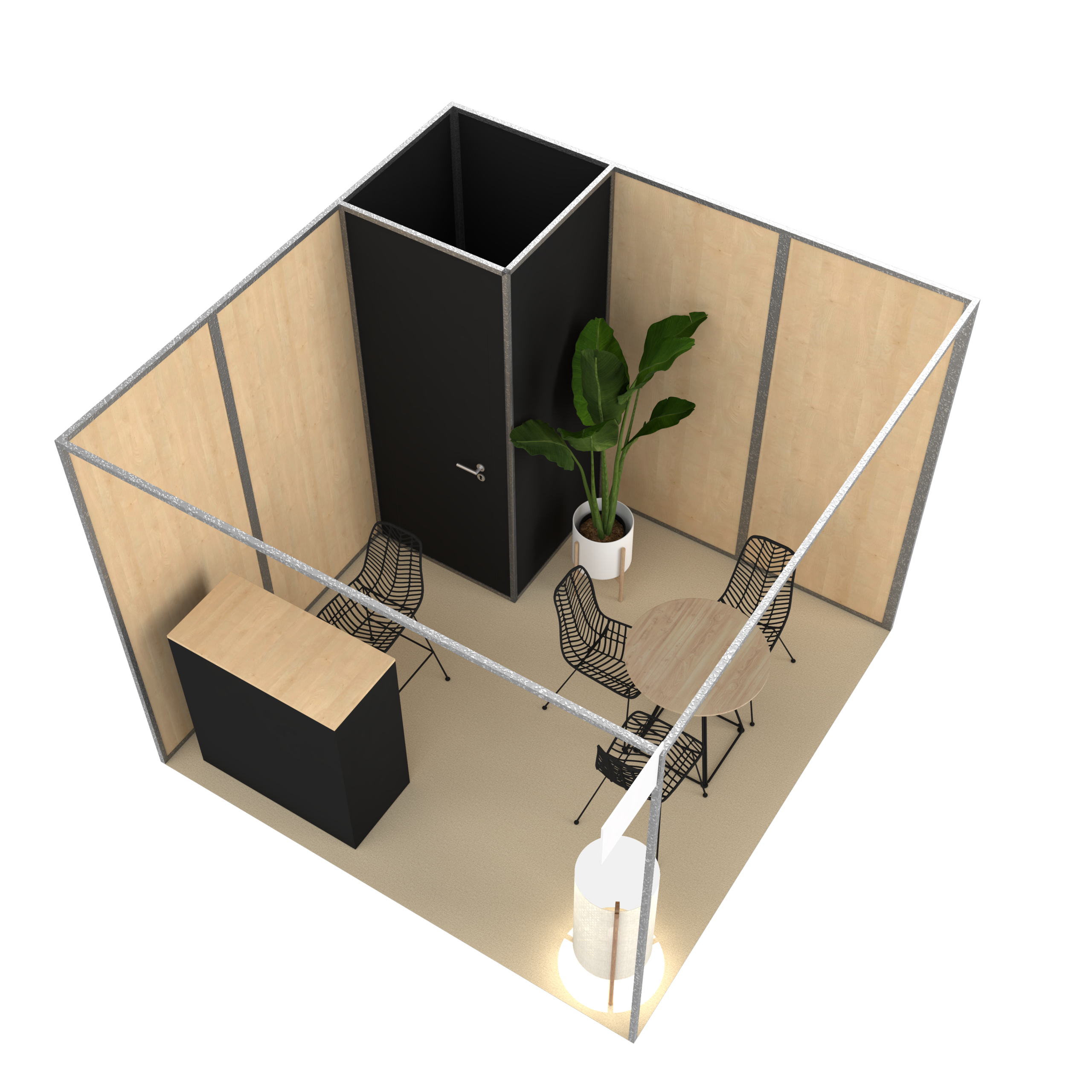 stand packagés Bois noir Axo