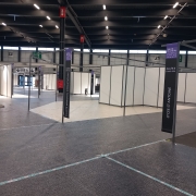 pack stand, salon pro, stand packagé, enseigne stand, pose de moquette, structure modulaire, remplissage mélaminé, montage de stand
