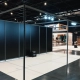 stand modulaire, cloison mélaminé noir, stand packagé pour salon pro