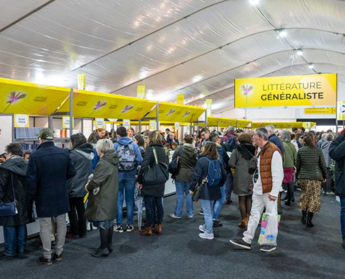 Printemps du livre, Montaigu, Arche, aménagement, slon du livre, pack stand, modulaire, enseigne sur-mesure